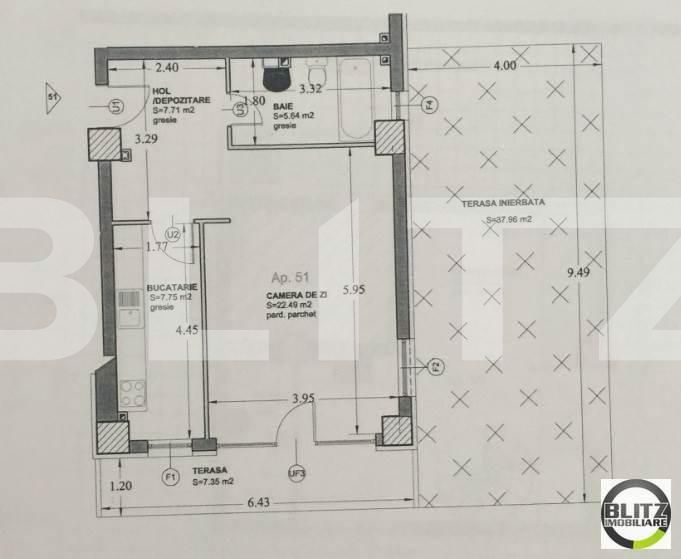 Garsonieră de vânzare Bună Ziua - 13724AV | BLITZ Cluj-Napoca | Poza3