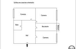 Apartament 3 camere, 54 mp, decomandat, loc de parcare si boxa la subsol!