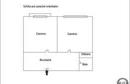 Apartament 2 camere, 54 mp, decomandat, etaj intermediar, loc de parcare!