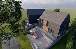 Casa Individuala in Popesti, 4 camere, Baciu 180mp utili cu 500mp teren cu posibilitate de finisare