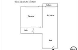 1 camera, 46 mp, decomandat, mobilat, zona Calea Turzii