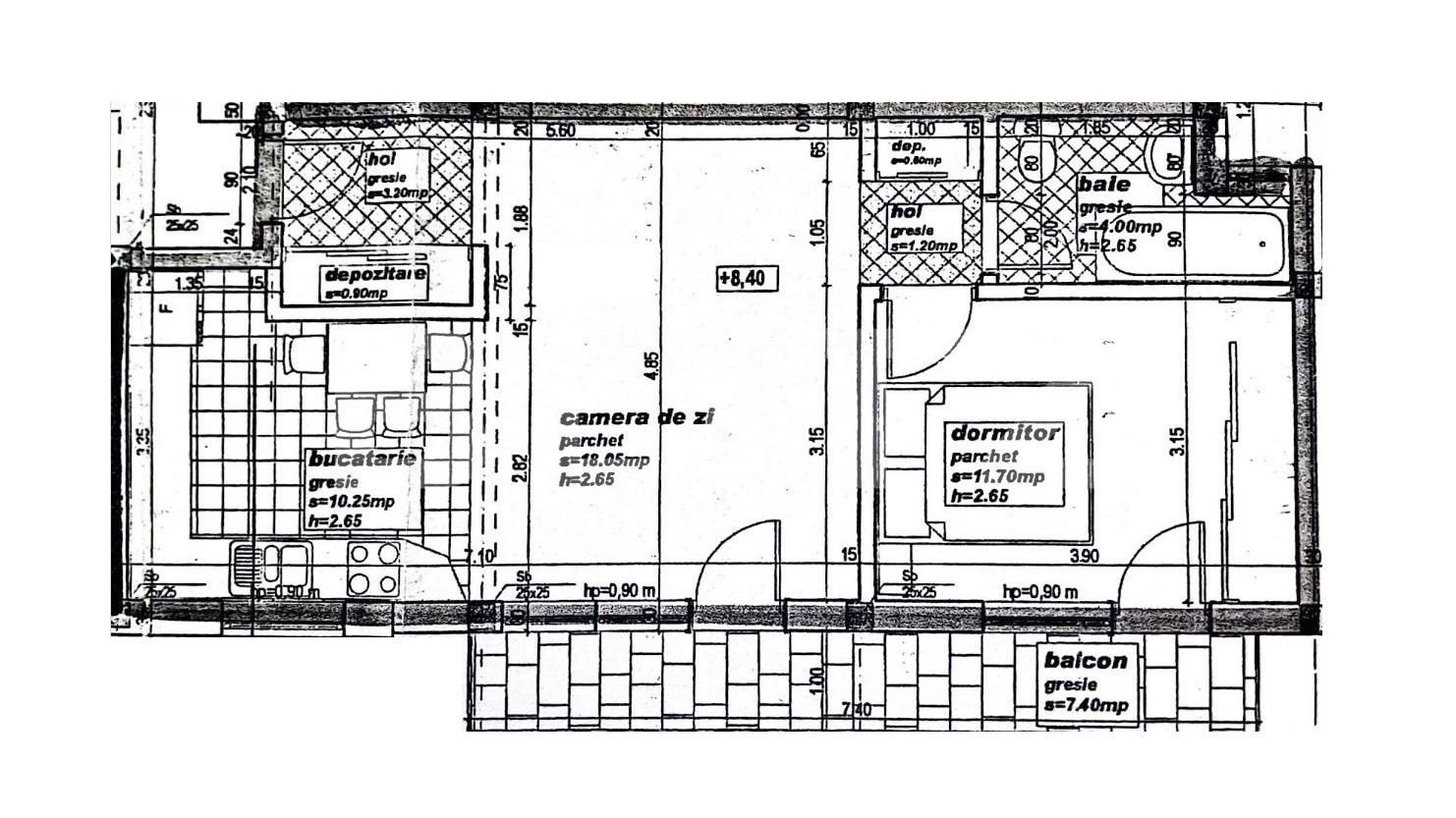 Apartament la cheie: 2 camere, 50 mp utili, balcon, parcare, zona Penny