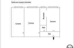 3 camere, 40 mp, boxa, zona strazii Alverna!