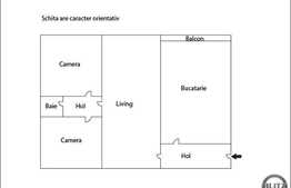 3 camere, 68 mp, 2 balcoane, loc de parcare si boxa, zona Profi