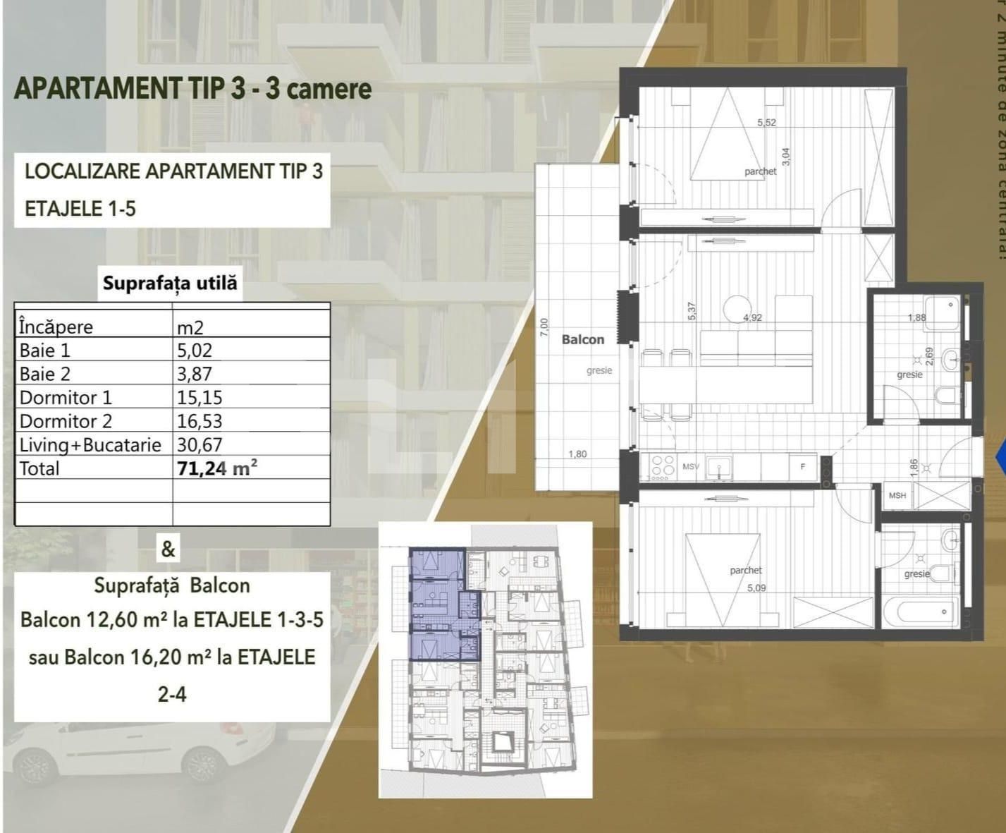 Apartament de vânzare 3 camere Semicentral - 138343AV | BLITZ Cluj-Napoca | Poza2