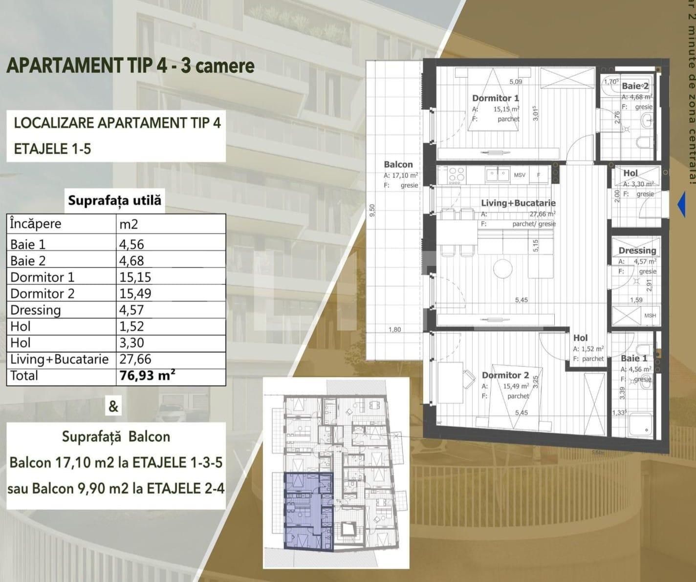 Apartament de vânzare 3 camere Semicentral - 138345AV | BLITZ Cluj-Napoca | Poza2