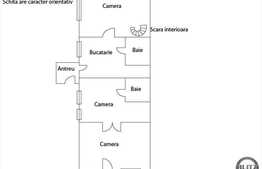 3 camere, semidecomandat, 96 mp utili, zona centrala