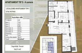 Nou! Penthouse cu 4 camere, ansamblu Nou, zona centrala, Horea