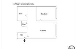 1 camera, 25 mp utili, semidecomandat, zona strazii Dorobantilor