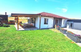 Casă desfășurată pe un singur nivel de 107 mp, cu 500 mp teren, în Corușu