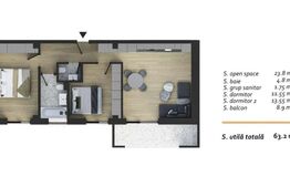 0 comision! 3 camere finisat, Tva inclus, zona Oasului