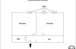 Apartament la mansarda, 1 camera, decomandat, 37 mp! Zona strazii Somesului!