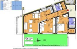 Apartament cartier Coresi nou, 3 camere, 2 bai, parter cu gradina