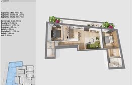 Apartament de 3 camere, bloc premium, etaj intermediar, Zona Semicentrala