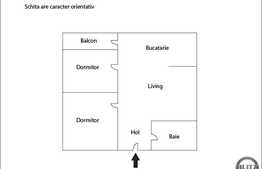 De vanzare 3 camere, 61 mp, zona Terra! Parcare inclusa! Mobilat modern!
