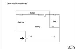 1 camera, 36 mp, semifinisat, zona Polus! Finalizat in 2015! Etaj intermediar!