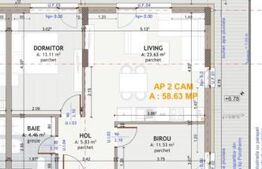 Apartament 3 camere, 59 mp, terasa 27mp, parcare subterana zona Eroilor-TVA inc