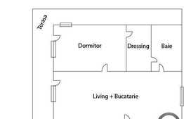Vanzare 2 camere, 55 mp utili, 40 mp TERASA, zona Sub Cetate!