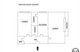 2 camere, 54 mp utili, decomandat, balcon, zona strazii Iugoslaviei
