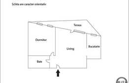 2 camere, 47,31 mp, terasa 13,59 mp, semifinisat, zona centrala!
