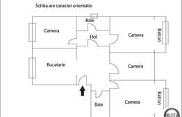 4 camere de vanzare, cu garaj si loc parcare, zona Kaufland