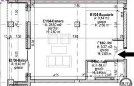 1 camera, 48 mp, semifinisat, imobil nou, terasa, zona Andrei Muresanu