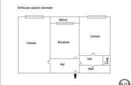 2 camere, 50 mp, decomandat, etaj intermediar, zona Kaufland