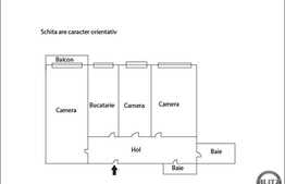 3 camere, 70 mp utili, partial mobilat, zona strazii Aurel Vlaicu