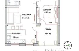 Apartament de vanzare, 2 camere in zona Coresi