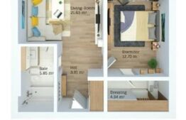 Apartament de vanzare, 2 camere in zona Coresi