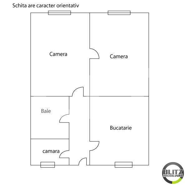Apartament decomandat 2 camere 45 mp in Piata Mihai Viteazul