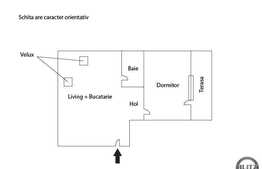 Vanzare mansarda cu 2 camere, 50 mp, TERASA de 32 mp, A.C! Zona Eroilor!