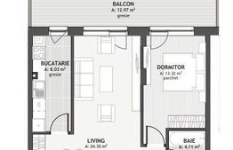 Apartament cu 2 camere, 54.11mp, zona Centrala 