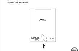 1 camera, 22 mp utili, complet mobilata, zona strazii Cojocnei
