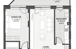 Apartament cu 2 camere, 55mp, zona Centrala, Floresti!