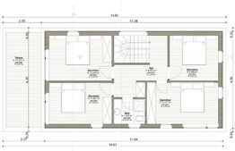 Cabana 8 camere 210 mp utili, 1000 mp teren, Belis