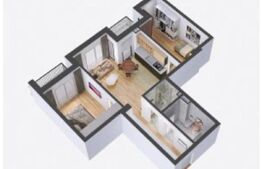 Apartament semifinisat, 3 camere, 2 bai, 64mp, zona Avram Iancu