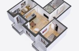 Apartament semifinisat, 3 camere, 2 bai, 64mp, zona Avram Iancu