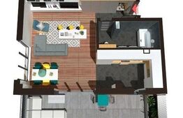 Studio 1 camera, 47 mp, terasa, finisat, zona exclusivista Floresti