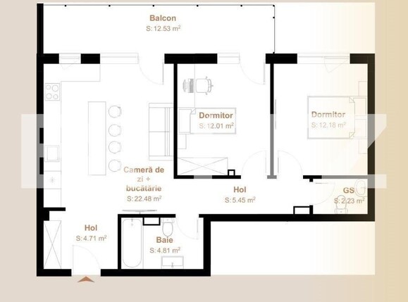 Apartament de vânzare 3 camere Floreşti - 141930AV | BLITZ Cluj-Napoca | Poza1