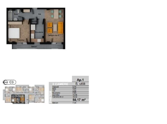 Apartament de vânzare 2 camere Floreşti - 141941AV | BLITZ Cluj-Napoca | Poza2