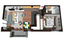 Apartament 2 camere, 58 mp, balcon, zona exclusivista Floresti