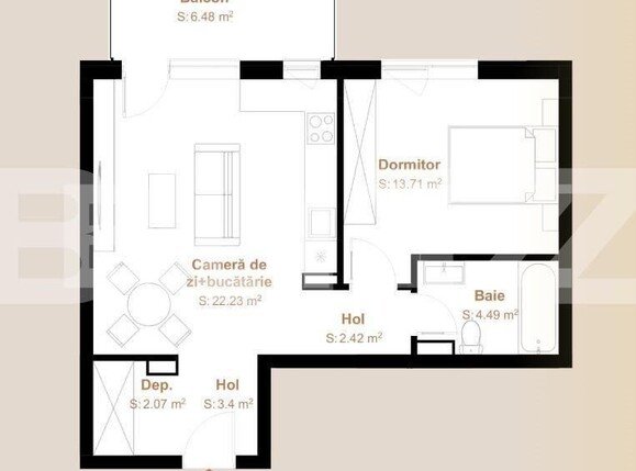 Apartament de vânzare 2 camere Floreşti - 141956AV | BLITZ Cluj-Napoca | Poza1