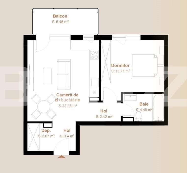 Apartament de vânzare 2 camere Floreşti - 141956AV | BLITZ Cluj-Napoca | Poza1