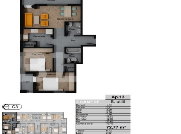 Apartament de vânzare 3 camere Floreşti - 141967AV | BLITZ Cluj-Napoca | Poza2