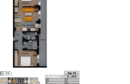 Apartament 3 camere, 59.27 mp, CF, zona Terra