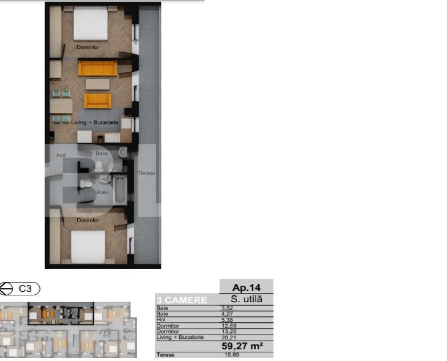 Apartament de vânzare 3 camere Floreşti - 141977AV | BLITZ Cluj-Napoca | Poza2