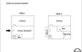 2 camere, pe doua nivele, 74 mp, decomandat, curte, zona strazii Gospodarilor