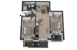 Apartament de 3 camere, 58 mp, etaj intermediar, balcon, parcare, Apahida