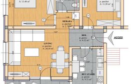 Exclusiv - Apartament 3 camere, 65 mp, parcare inclusa, Apahida 